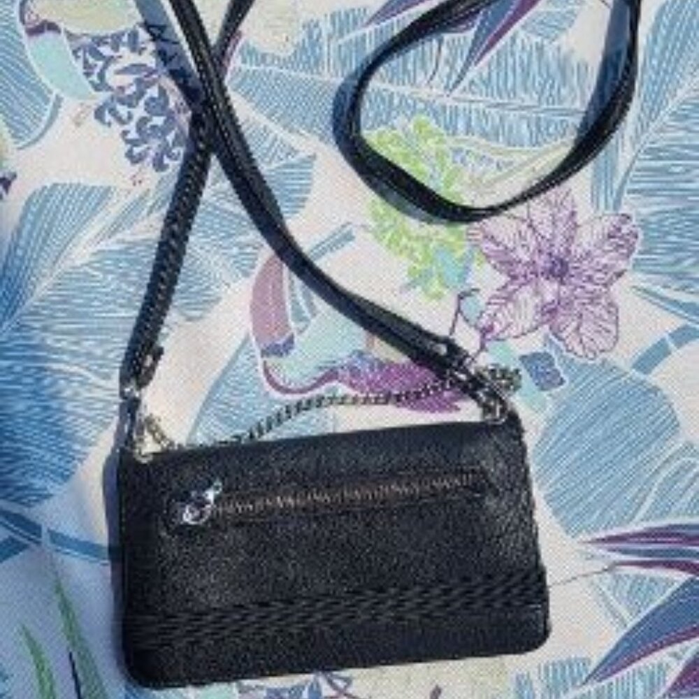 Small black Wallet Phone Crossbody Phone Case